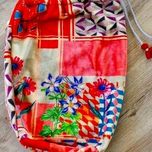 New Johnny Was Boho Velour Drawstring Bag (no blanket)